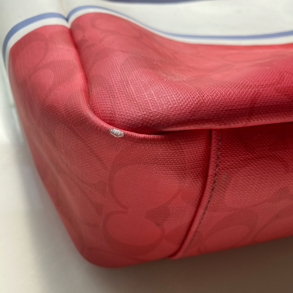 COACH Large Striped Tote in Excellent Condition - Picture 6 of 8